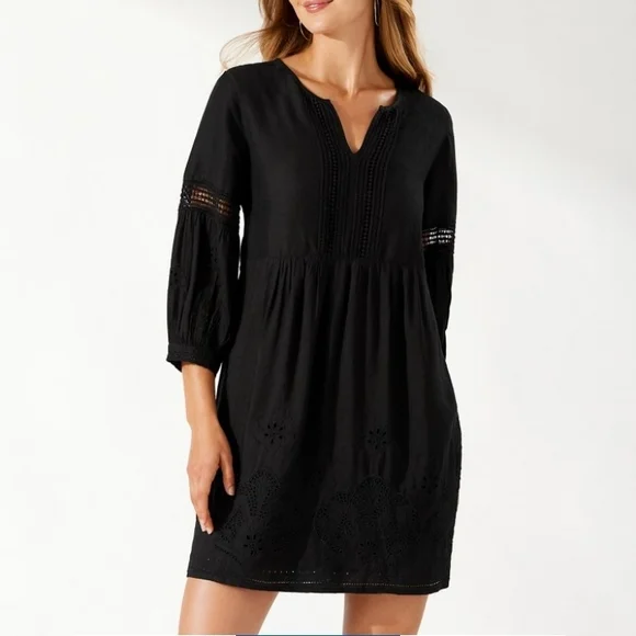 Tommy Bahama Black Midi Dress - Picture 2 of 7
